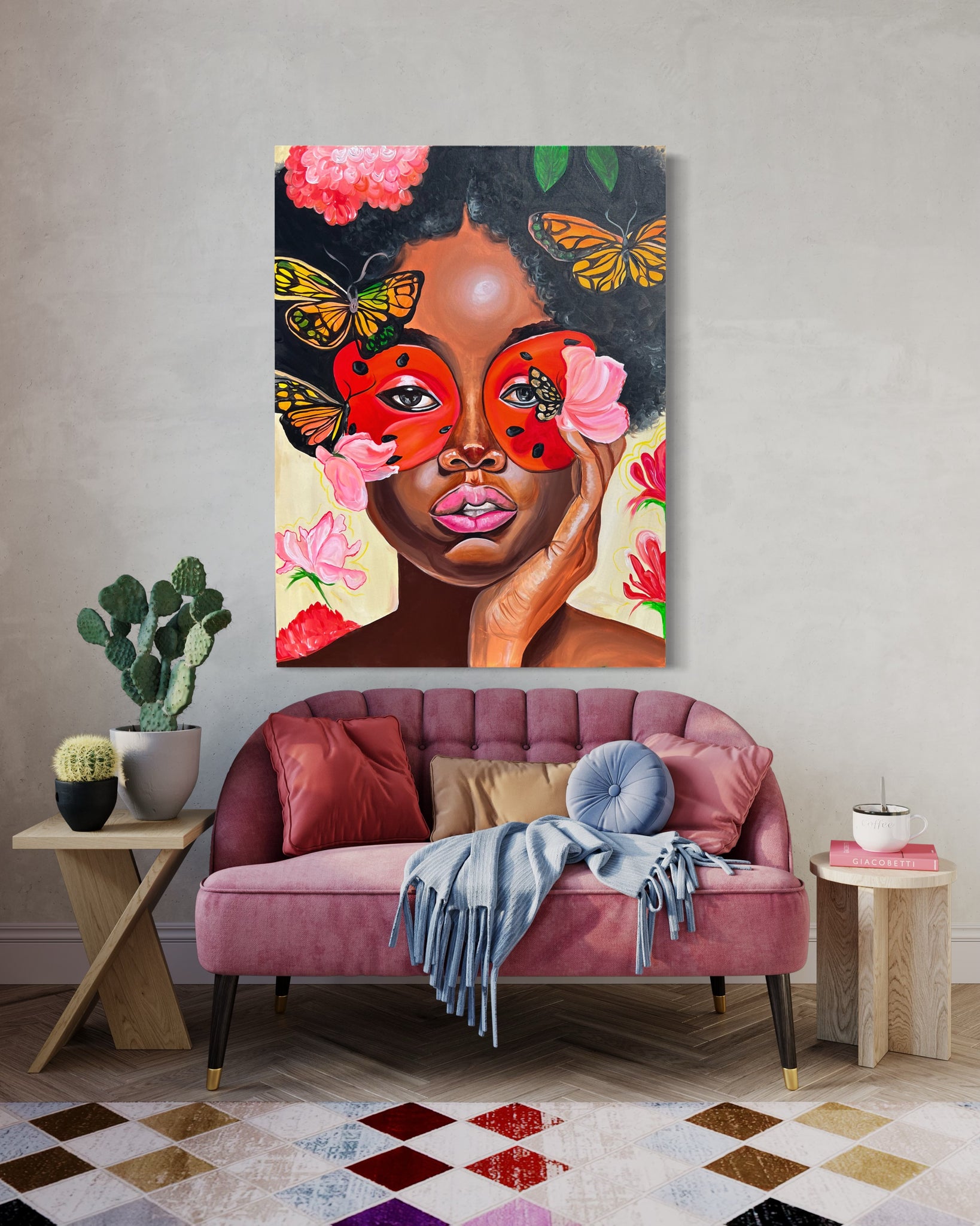 24x36 Canvas “Masked Praises in Petals” Print