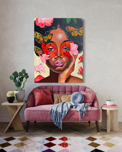 24x36 Canvas “Masked Praises in Petals” Print
